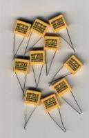 10 self-healing X2 type mains capacitors - 0.1 µF