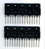 Set of 10 Power Transistors BU 2508 DF - brand Philips