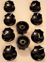 Set of 10 Vintage Knobs Collins - Standard Axe 6 mm - Small Diameter
