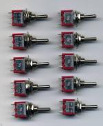 Set of 10 Invertors Switches with Unipolar Pulses SPDT with Lever