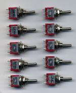 Set of 10 Invertors Switches with Bipolar Pulses DPDT with Lever