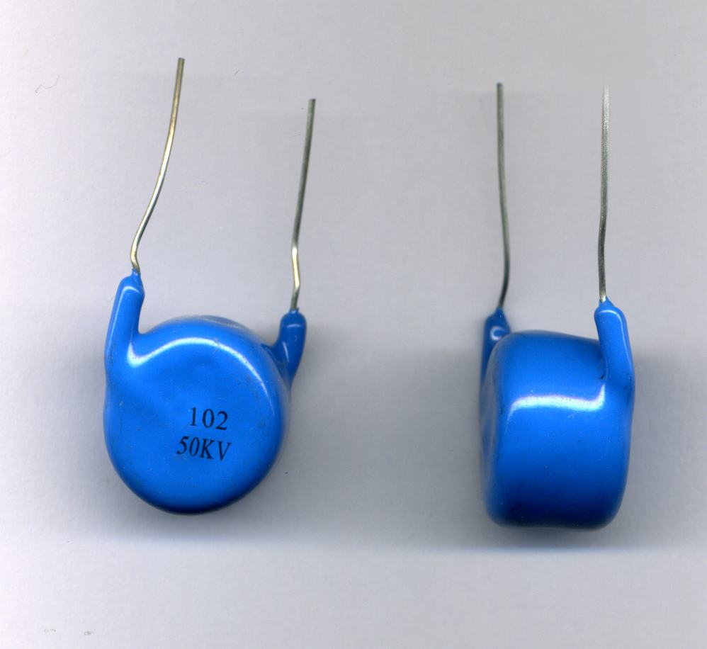 50 kV 2 x VERY HIGH VOLTAGE CAPACITORS  1nF 