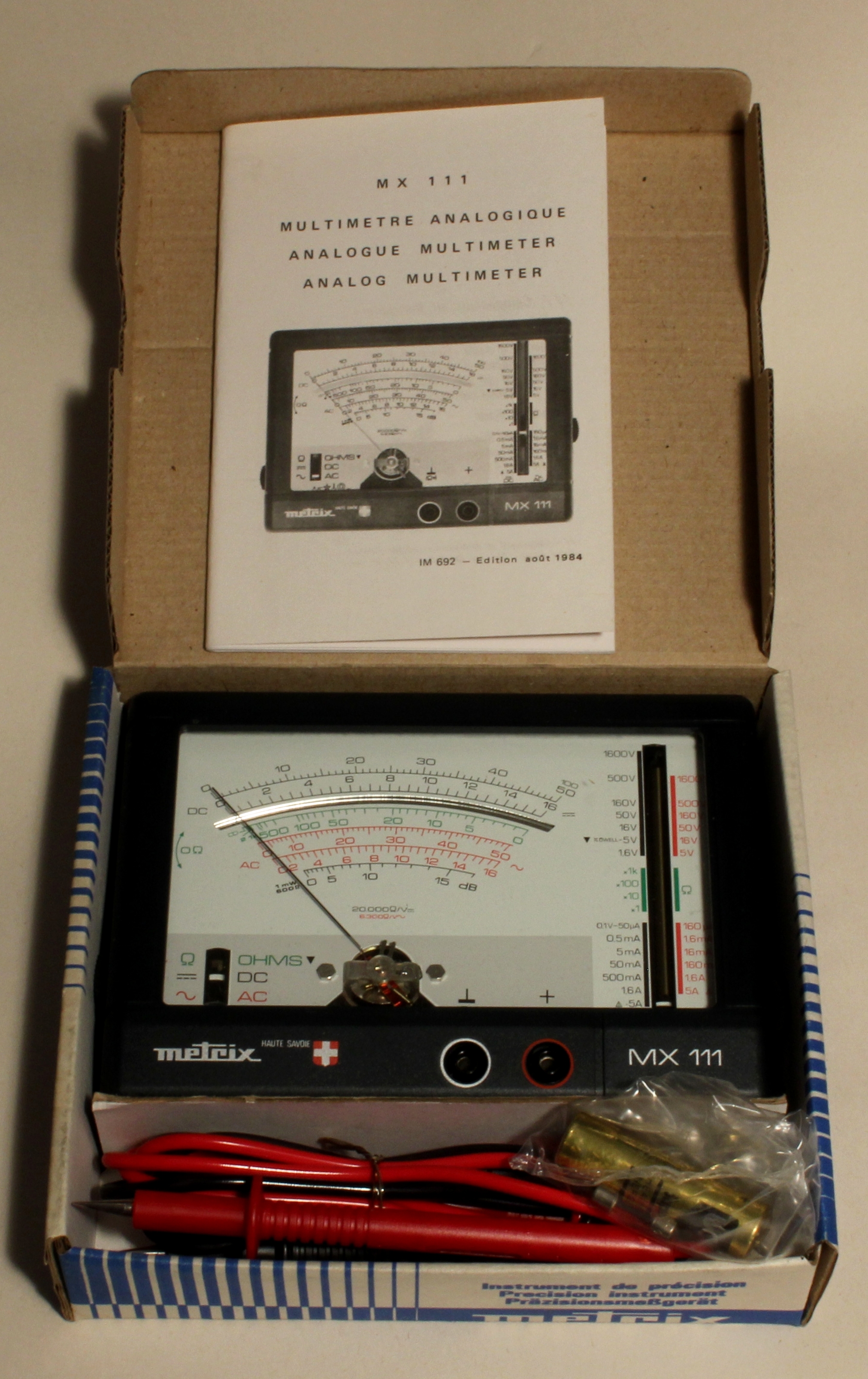 Multimètre Analogique Metrix MX 111 neuf avec accessoires