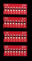 Lot de 4 dip-switches 8 contacts - dip-16